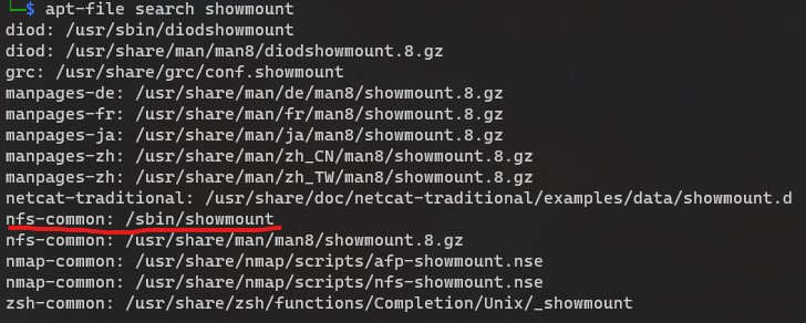 Showmount Results